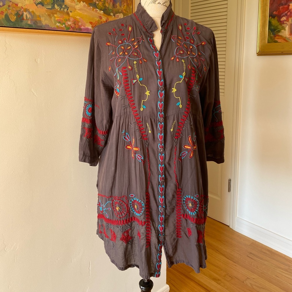 Charcoal Grey Lite Weight Button Down